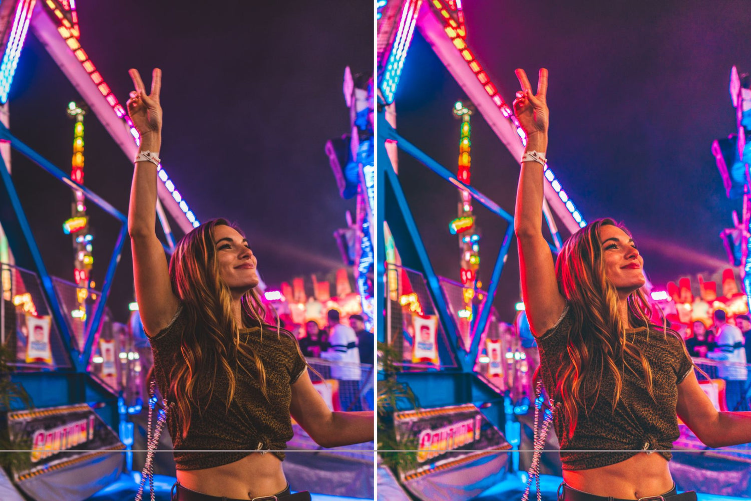 Creative Kits Presets - Carnaval Collection - montrant avant et après